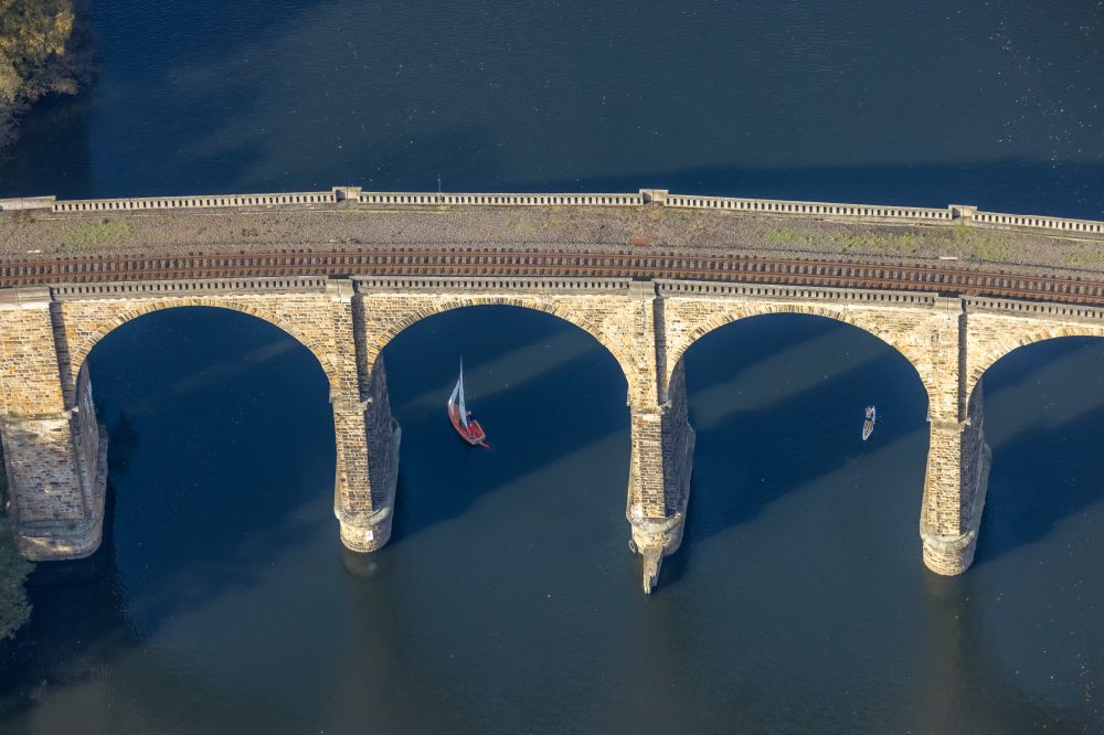 Aerial photograph Herdecke - Aqueduct in Herdecke in the state North Rhine-Westphalia, Germany
