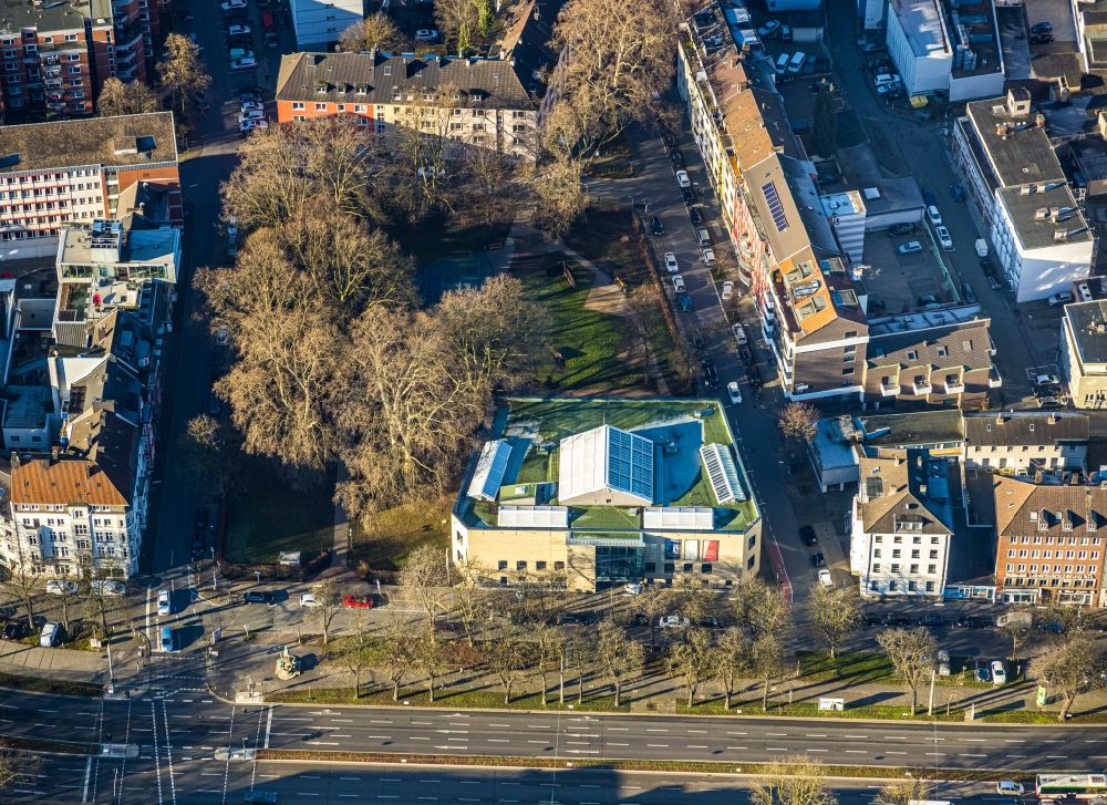 Aerial image Dortmund - Functional building of the archive building of Baukunstarchiv NRW on Ostwall in the district City-Ost in Dortmund in the state North Rhine-Westphalia, Germany