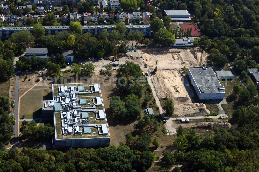 Aerial photograph Berlin - Functional building of the archive building on Fuerstenwalder Donm in the district Friedrichshagen in Berlin, Germany