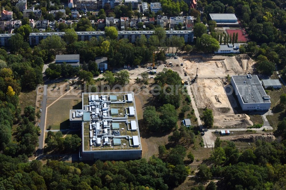 Berlin from above - Functional building of the archive building on Fuerstenwalder Donm in the district Friedrichshagen in Berlin, Germany
