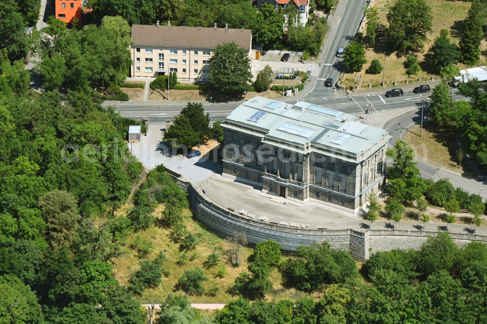 Aerial photograph Weimar - Functional building of the archive building Goethe- and Schiller-Archiv in Weimar in the state Thuringia, Germany
