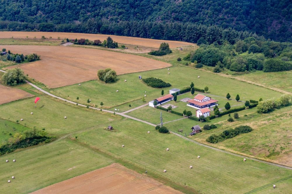 Pommern from above - Archaeology park Martberg in Pommern in the state Rhineland-Palatinate, Germany