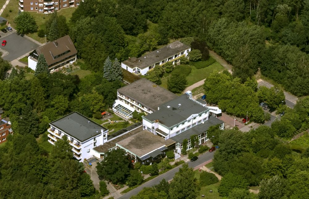 Aerial image Hitzacker - Area of ??the park - at the spa hotel Hitzacker Hitzacker in Lower Saxony