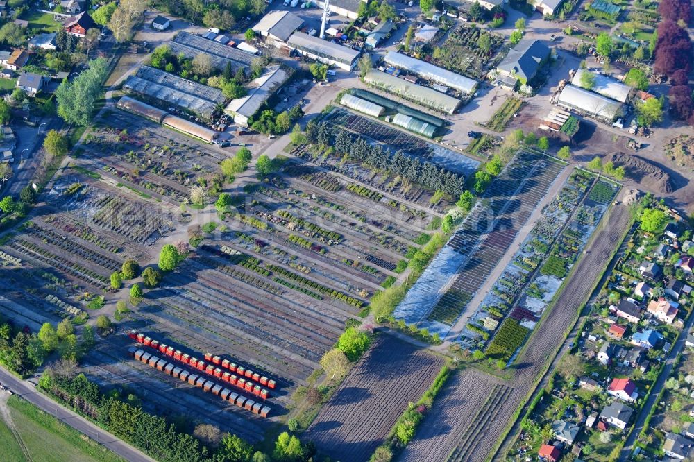 Berlin from above - Area of a??a??the plant market Spaeth'sche Baumschule on Spaethstrasse in Berlin