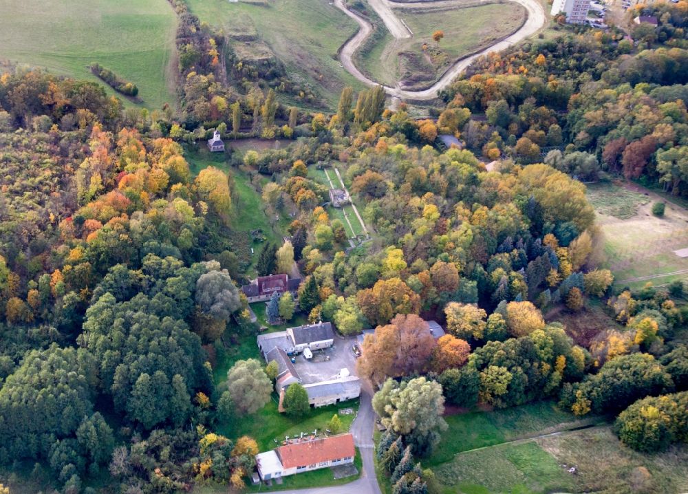 Seelow from the bird's eye view: Areal Schweizerhaus in Seelow in the state Brandenburg, Germany