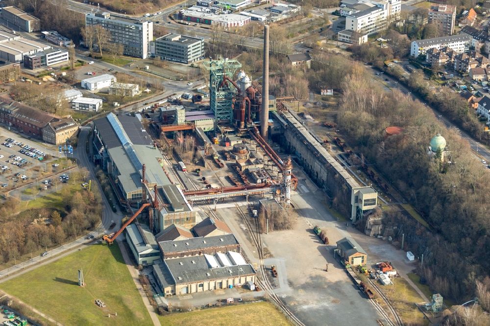 Hattingen from above - Area of disused coal mine Heinrichshuette in the Ruhr in Hattingen in North Rhine-Westphalia