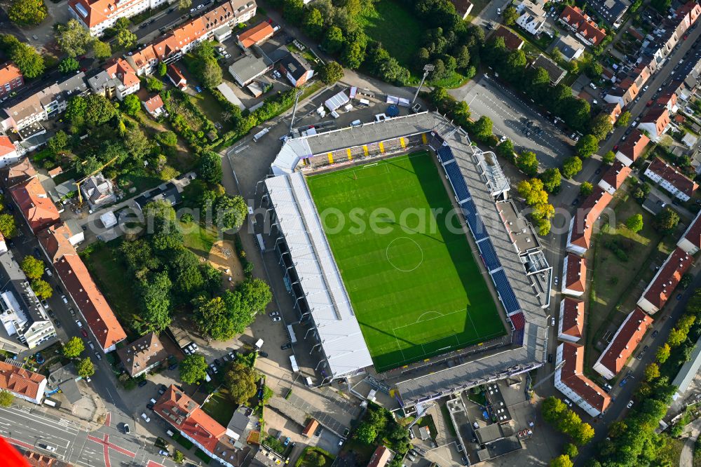 Aerial photograph Osnabrück - Sports facility grounds of the Arena - stadium on street Scharnhorststrasse in the district Schinkel in Osnabrueck in the state Lower Saxony, Germany