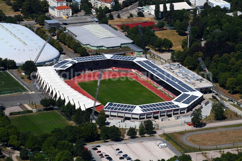 Erfurt from above - Site of the Arena stadium Steigerwaldstadion in Erfurt in Thuringia