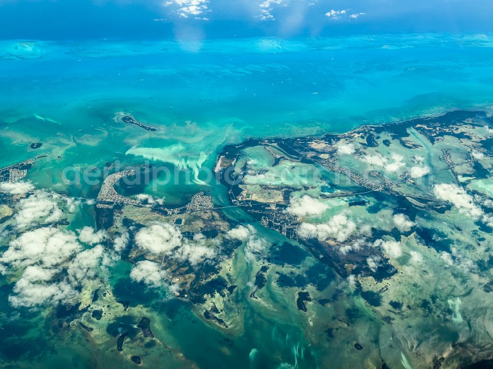 Key West from above - Atoll on the water surface Big Pine Key in Key West in Florida, United States of America