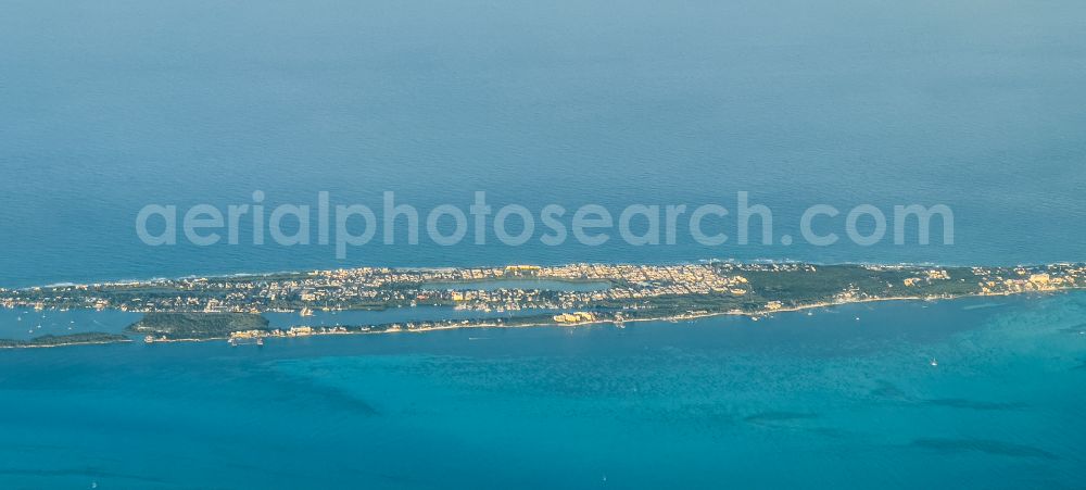 Aerial photograph Isla Mujeres - Atoll on the water surface Isla Mujeres in Isla Mujeres in Quintana Roo, Mexico