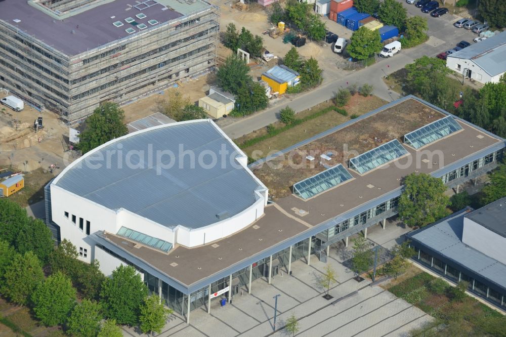 Cottbus from above - View of the lecture hall of Brandenburgian Technical University Cottbus in Brandenburg