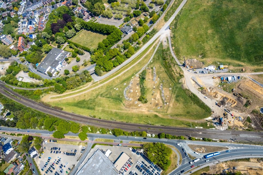 Aerial image Wesel - Construction of the bypass road in in Wesel in the state North Rhine-Westphalia, Germany