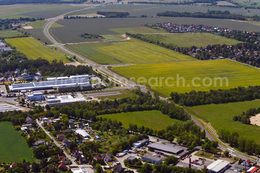 Aerial photograph Stahnsdorf - Construction of the bypass road L77 n in the district Gueterfelde in Stahnsdorf in the state Brandenburg, Germany