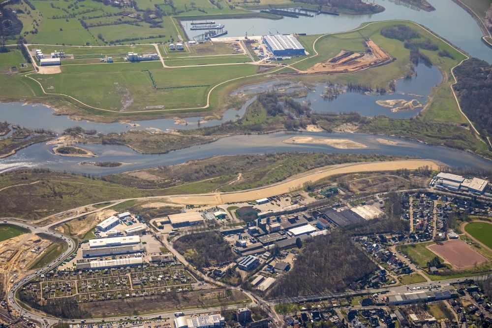 Aerial image Wesel - Construction of the South bypass road in in Wesel at Ruhrgebiet in the state North Rhine-Westphalia, Germany