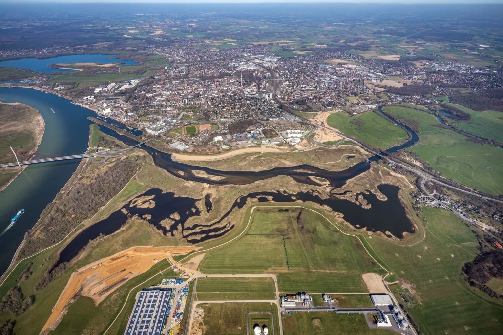 Aerial photograph Wesel - Construction of the South bypass road in in Wesel at Ruhrgebiet in the state North Rhine-Westphalia, Germany