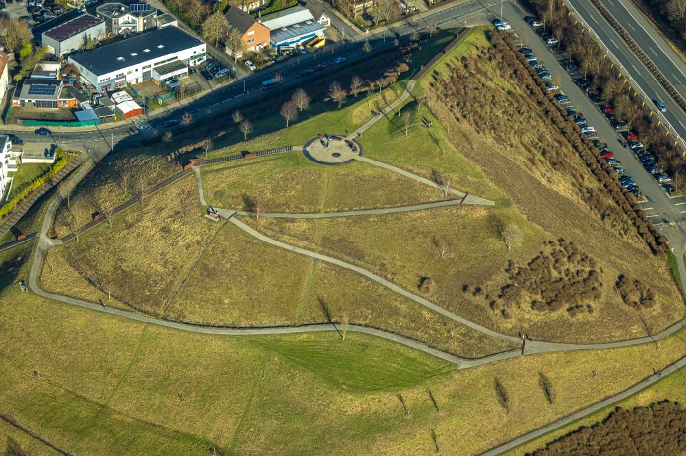 Aerial image Dortmund - Viewpoint on the Kaiserberg on Meinbergstrasse in the Hoerde district in Dortmund in the Ruhr area in the state North Rhine-Westphalia, Germany