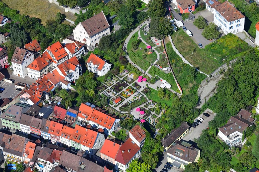 Überlingen from above - Exhibition grounds of the State Garden Show ( Landesgartenschau ) at Lake Constance in Ueberlingen in the state Baden-Wuerttemberg, Germany