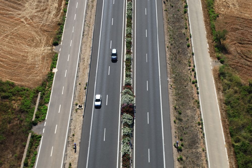 Aerial photograph Inca - Highway route MA-13 at Inca in Mallorca in Balearic Islands, Spain