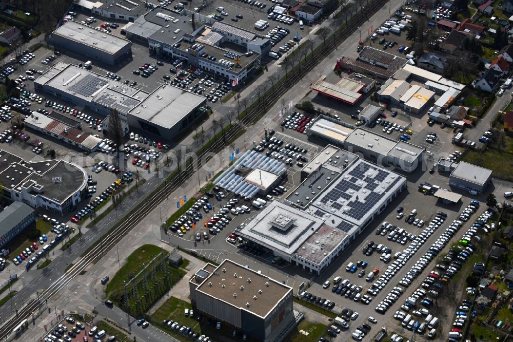 Aerial image Berlin - Car dealership building Volkswagen Group Retail