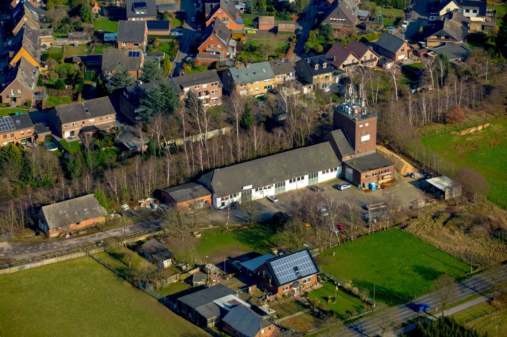 Aerial image Haldern - Car dealership building and workshop of KS Automobile in Haldern in the state of North Rhine-Westphalia