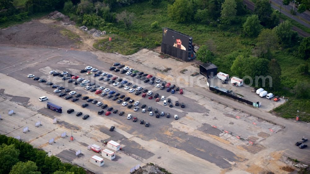 Aerial photograph Bonn - Place of a drive-in cinema and light theater on Dottendorfer Strasse in the district Dottendorf in Bonn in the state North Rhine-Westphalia, Germany