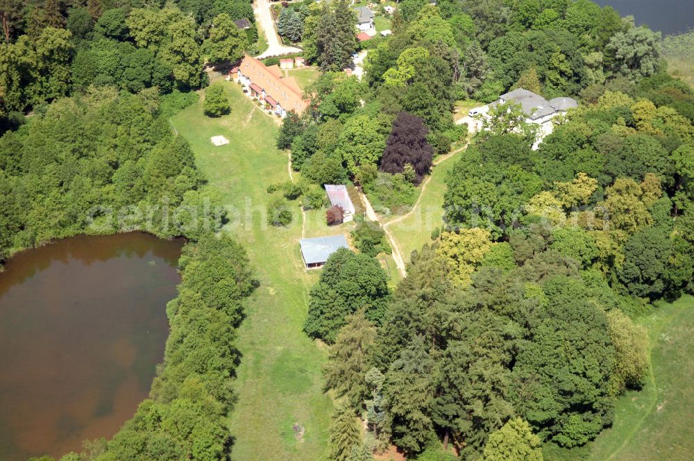 Aerial image Dambeck - Blick auf den AWO SANO Familienferienpark in Dambeck am Müritz-Nationalpark. Anschrift: Dambeck 2 in 17237 Kratzeburg - Dambeck;