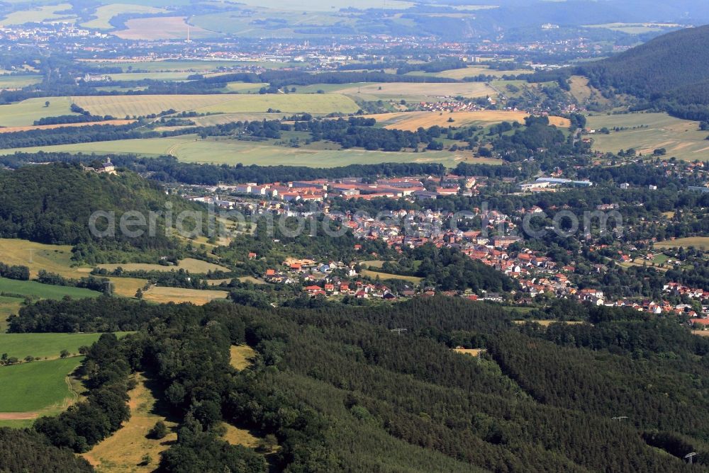 Bad Blankenburg from above - View of Bad Blankenburg which is situated in the district of Saalfeld-Rudolstadt in the state of Thuringia