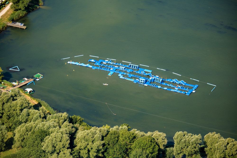 Aerial image Otterndorf - Lake Wasserspiele in Otterndorf in the state Lower Saxony, Germany