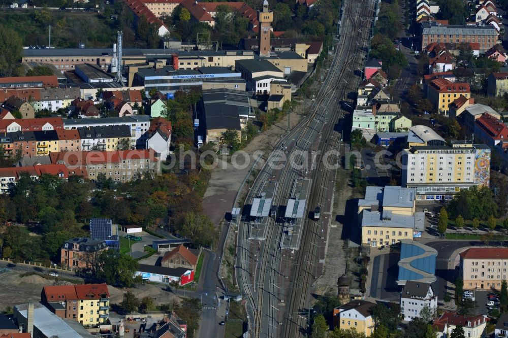 Aerial photograph Merseburg - View of the station in Merseburg in the state Saxony-Anhalt