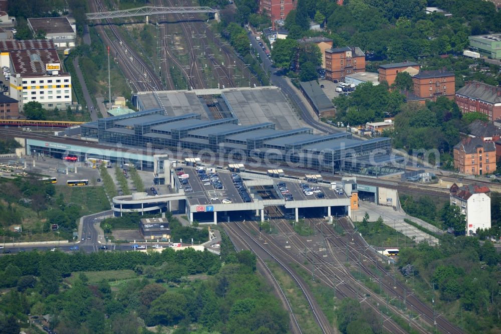 Berlin from above - View of the railway station Südkreuz