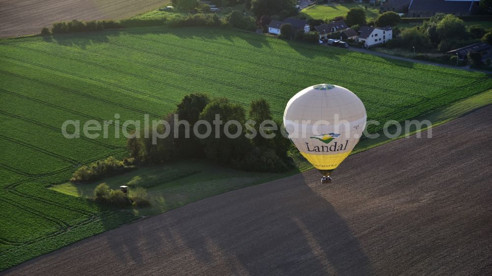 Aerial image Bonn - Balloon with advertising from Landal GreenParks GmbH in Bonn in the state North Rhine-Westphalia, Germany