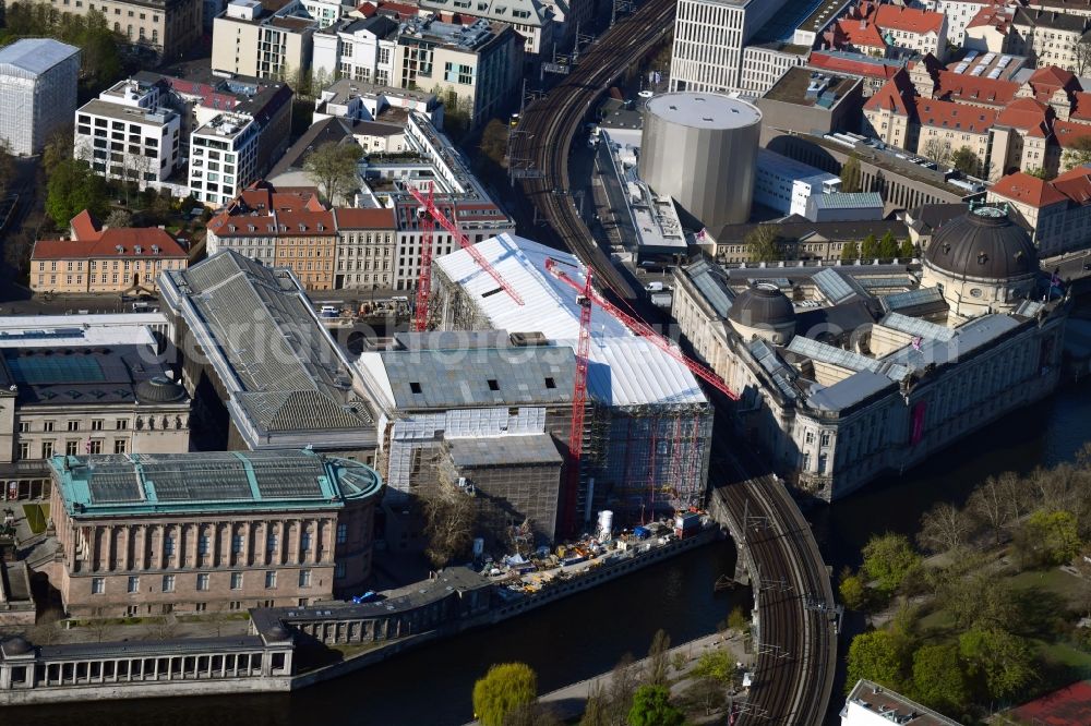 Berlin from the bird's eye view: Museum Island with the Bode Museum, the Pergamon Museum, the Old National Gallery, the Colonnades and the New Museum. The complex is a World Heritage site by UNESCO
