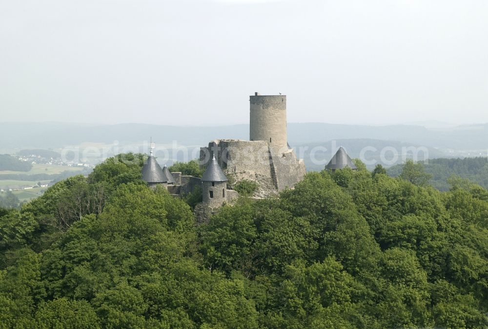 Nürburg from the bird's eye view: Monument and landmark of Nuerburg in the state of Rhineland-Palatinate