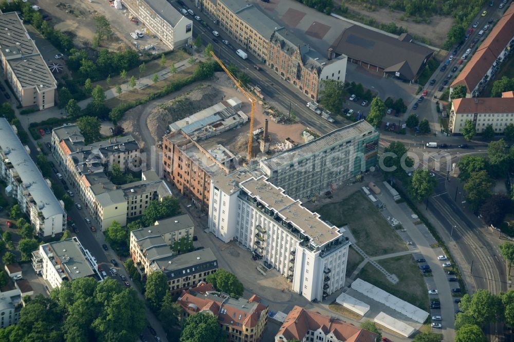 Magdeburg from the bird's eye view: View of the construction project MESSMA - Lofts in the district of Buckau in Magdeburg in the state of Saxony-Anhalt