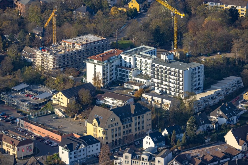 Herdecke from the bird's eye view: Construction site from the construction of a senior and age-appropriate residential complex on Goethestrasse in the district Westende in Herdecke in the state North Rhine-Westphalia, Germany