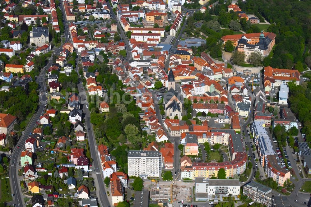 Aerial photograph Sondershausen - Construction site from the construction of a senior and age-appropriate residential complex on Weizenstrasse in the district Bendeleben in Sondershausen in the state Thuringia, Germany