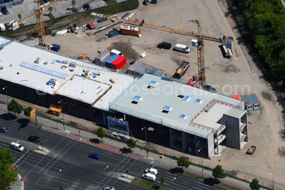 Berlin from the bird's eye view: Construction site at the car dealership of the car of Koch Gruppe Automobile AG Alt-Biesdorf in the district Biesdorf in Berlin, Germany