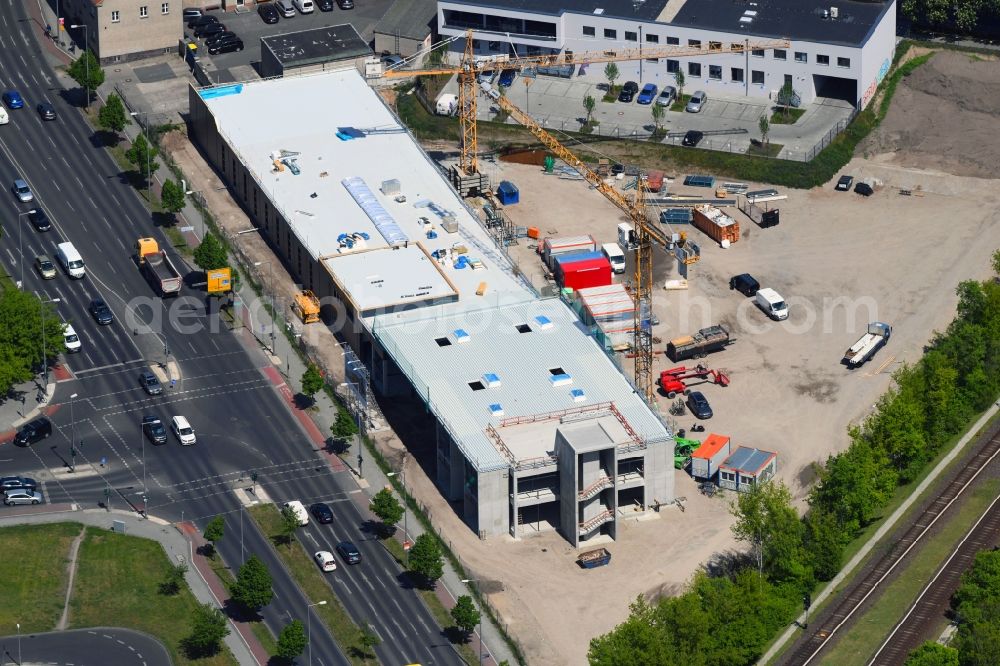 Aerial photograph Berlin - Construction site at the car dealership of the car of Koch Gruppe Automobile AG Alt-Biesdorf in the district Biesdorf in Berlin, Germany