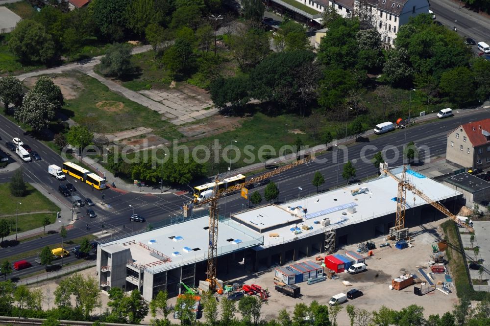 Berlin from the bird's eye view: Construction site at the car dealership of the car of Koch Gruppe Automobile AG Alt-Biesdorf in the district Biesdorf in Berlin, Germany