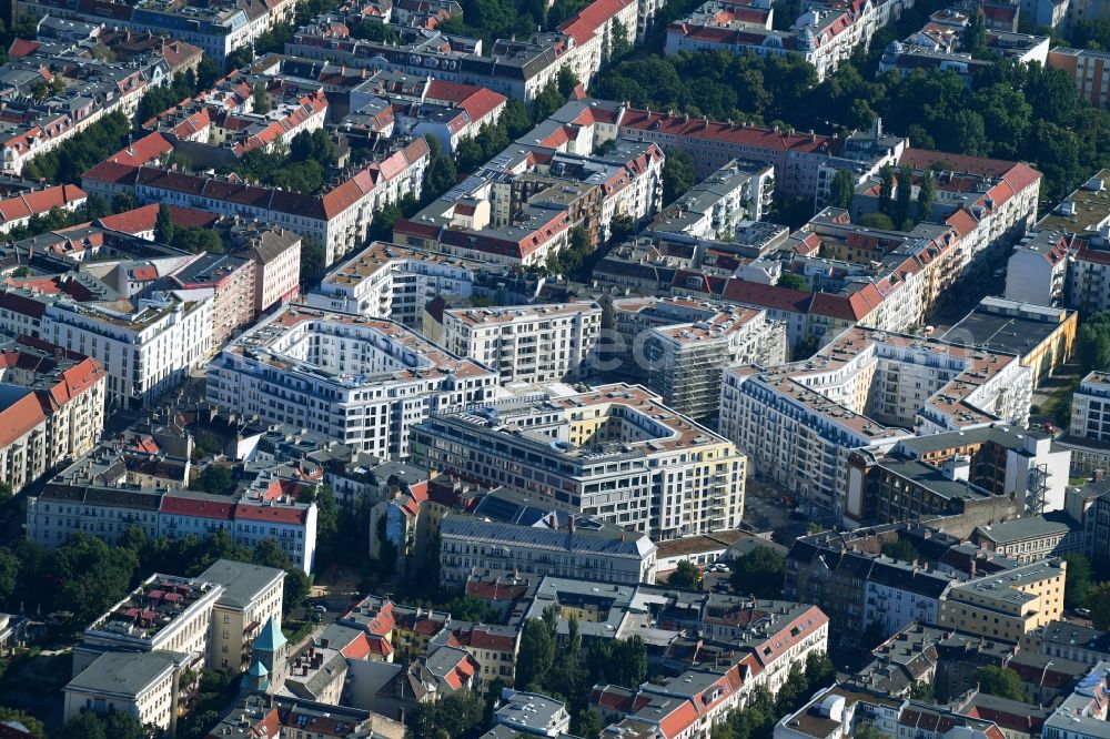 Berlin from above - Site Box Seven on Freudenberg complex in the residential area of the Boxhagener Strasse in Berlin Friedrichshain