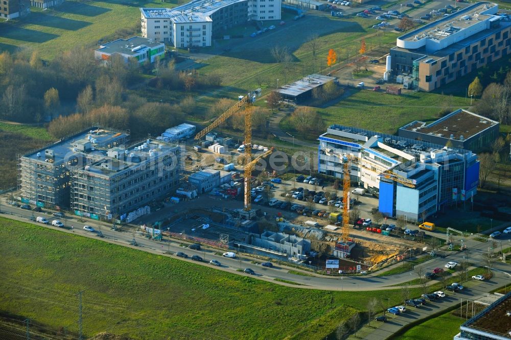 Potsdam from above - Building site office building Am Muehlenberg in the district Golm in Potsdam in the state Brandenburg, Germany