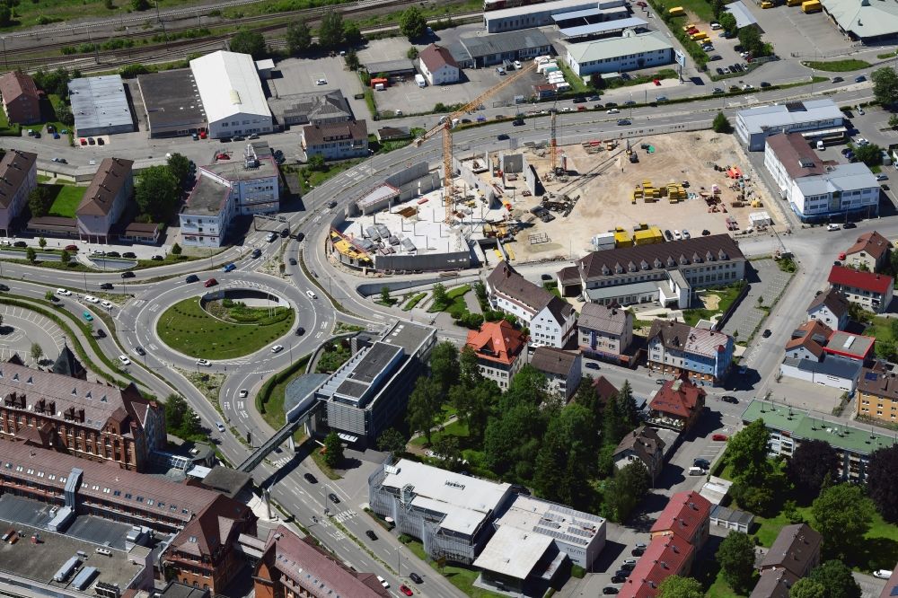 Tuttlingen from above - Building site office building on place Aesculap-Platz in Tuttlingen in the state Baden-Wuerttemberg, Germany