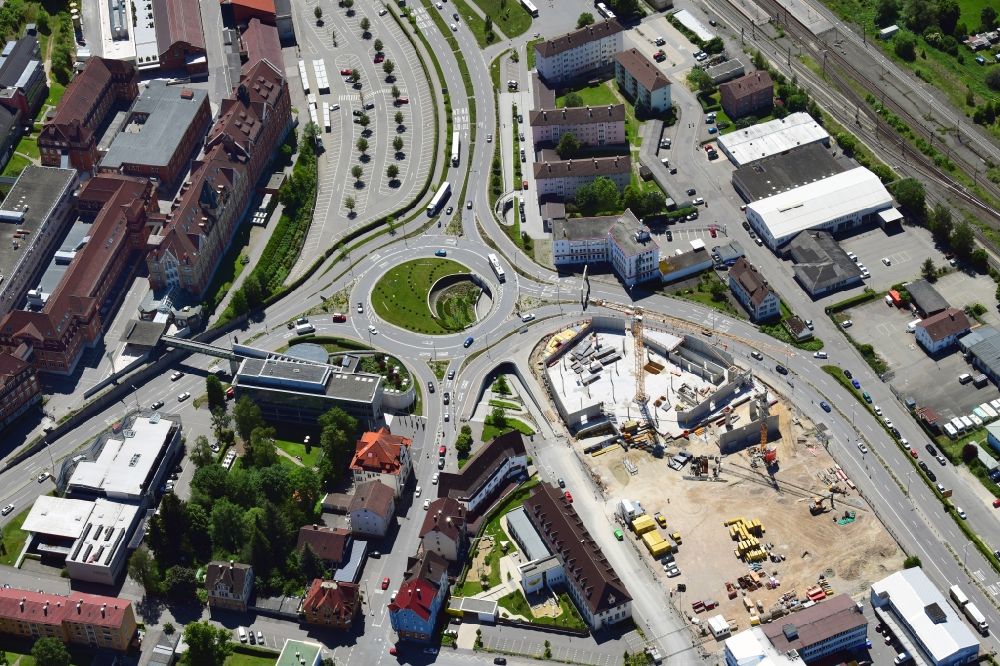 Aerial image Tuttlingen - Building site office building on place Aesculap-Platz in Tuttlingen in the state Baden-Wuerttemberg, Germany