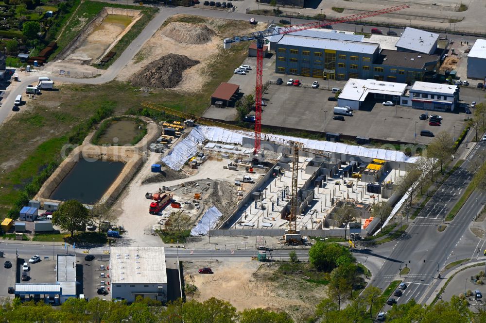 Aerial image Wolfsburg - Building site office building on Lerchenweg corner Dieselstrasse in Wolfsburg in the state Lower Saxony, Germany