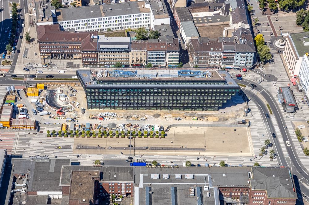 Aerial photograph Duisburg - Building site office building Mercator One on Mercatorstrasse in Duisburg in the state North Rhine-Westphalia, Germany
