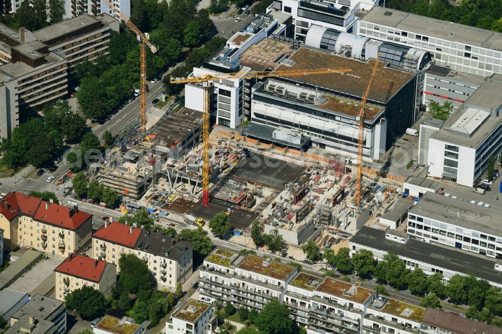 Aerial photograph München - Building site office building Neue Balan of Allgemeine SUeDBODEN Grundbesitz Verwaltung GmbH on Balanstrasse in Munich in the state Bavaria, Germany