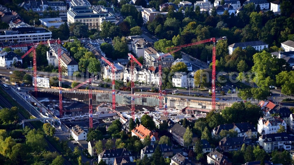 Aerial photograph Bonn - Building site office building Neuer Kanzlerplatz on Kaiserstrasse - Reuterstrasse in the district Gronau in Bonn in the state North Rhine-Westphalia, Germany