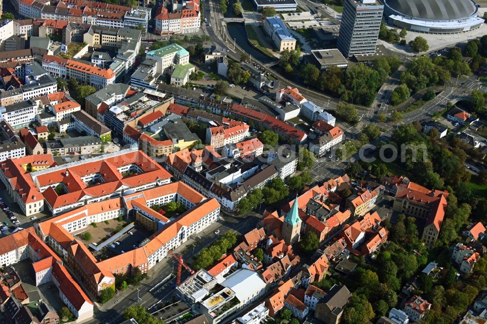 Aerial photograph Braunschweig - Building site office building Sportzentrum Gueldenstrasse in the district Innenstadt in Brunswick in the state Lower Saxony, Germany