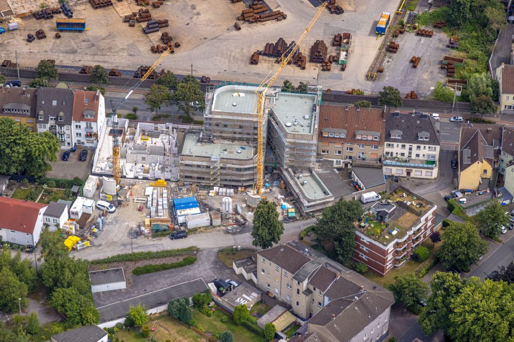 Aerial image Hamm - Building site office building of Stadtteilzentrum Weststadt on Wilhelmstrasse - Hugo-Kueching-Strasse in Hamm in the state North Rhine-Westphalia, Germany