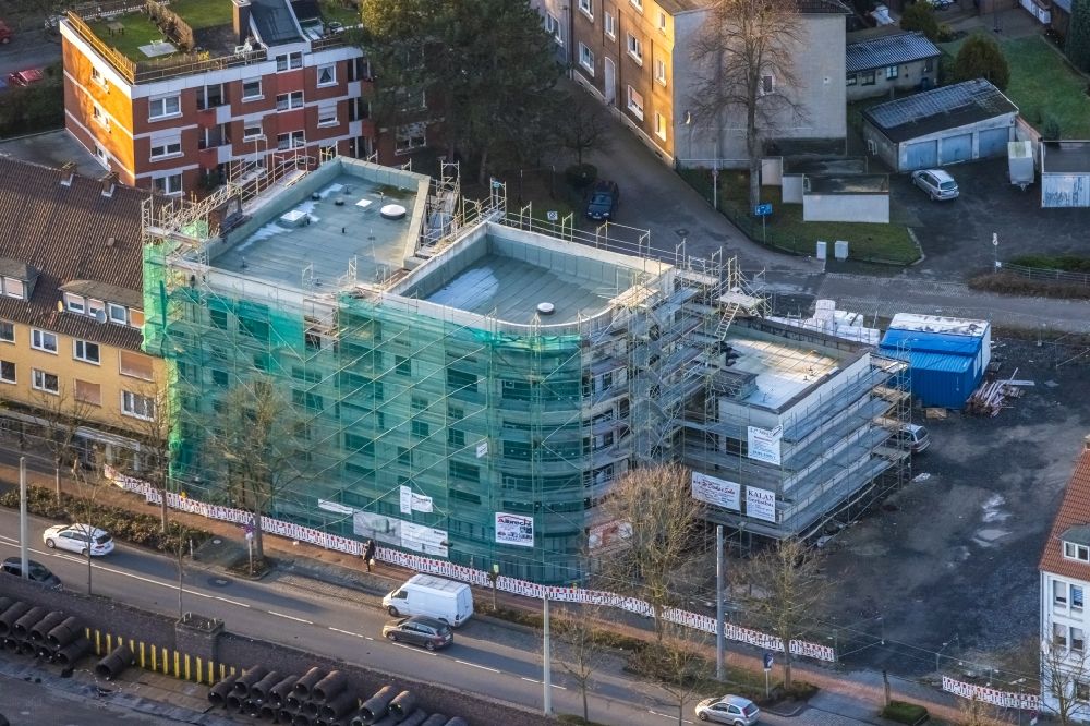 Aerial photograph Hamm - Building site office building of Stadtteilzentrum Weststadt on Wilhelmstrasse - Hugo-Kueching-Strasse in Hamm in the state North Rhine-Westphalia, Germany